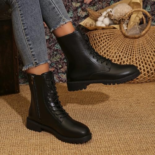 Bottines décontractées à lacets style urbain pour sorties citadines