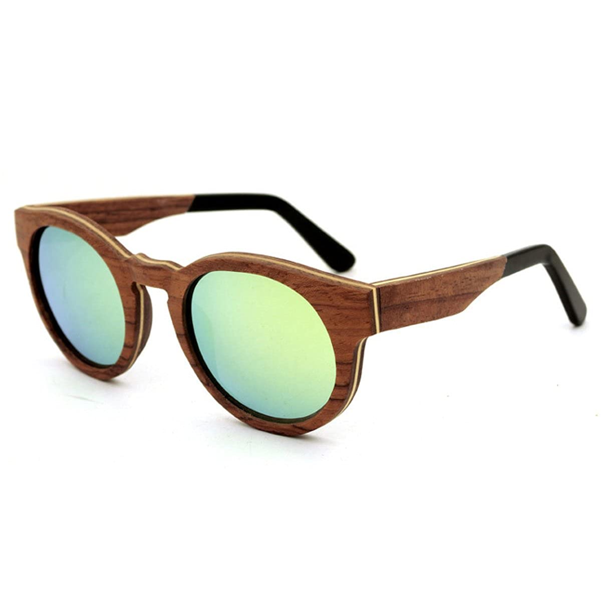 Real Solid Handmade Wooden Sunglasses for Men Polarized Lenses and Spring Hinge