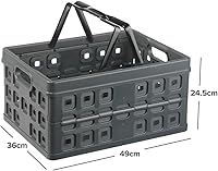 Vista 2 de Sunware - Caja plegable cuadrada con asa (32 litros), color negro antracita