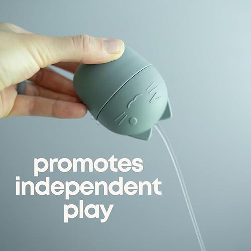 Miniatura 6 de Ivory Cradle Juguetes de baño de silicona, juego de 5 animales plegables, aptos para lavavajillas, silicona de grado alimenticio, lindos juguetes de