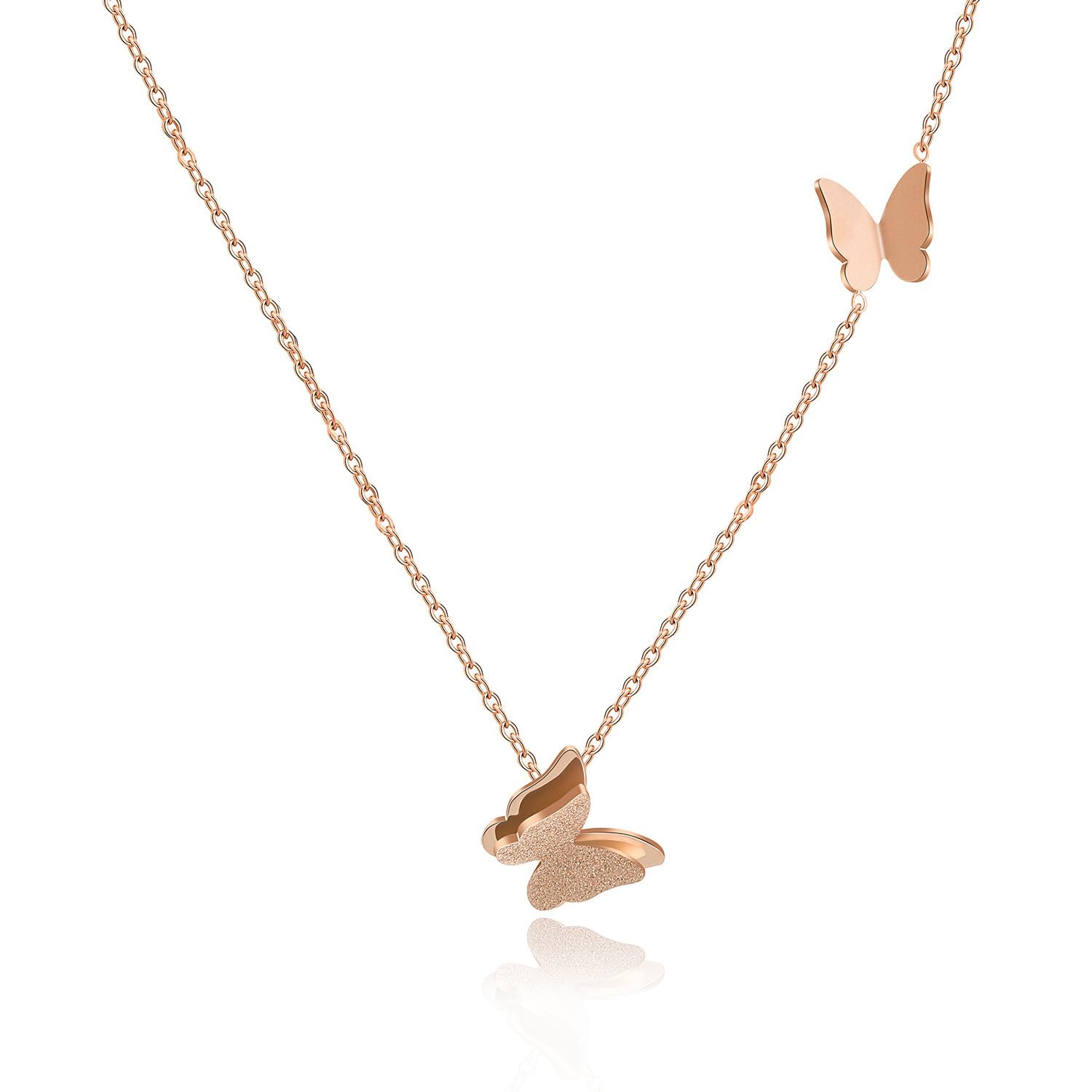 10K 未使用 Chloe バタフライ 蝶 ネックレス Amazon | CHLOEOS 蝶ネックレスバタフライレディースシンプル