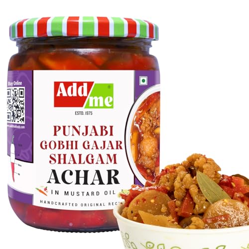 Image of Add me Homemade Mix sweet Pickle of Gobhi Gajar Shalgam 600 gm Punjabi meethi Mixed Pickles of Carrot, Turnip & Cauliflower with Garlic and onion | Handmade Ghar ka Bana Mixed Pickle | Natural Hath ka Bana Desi Achar