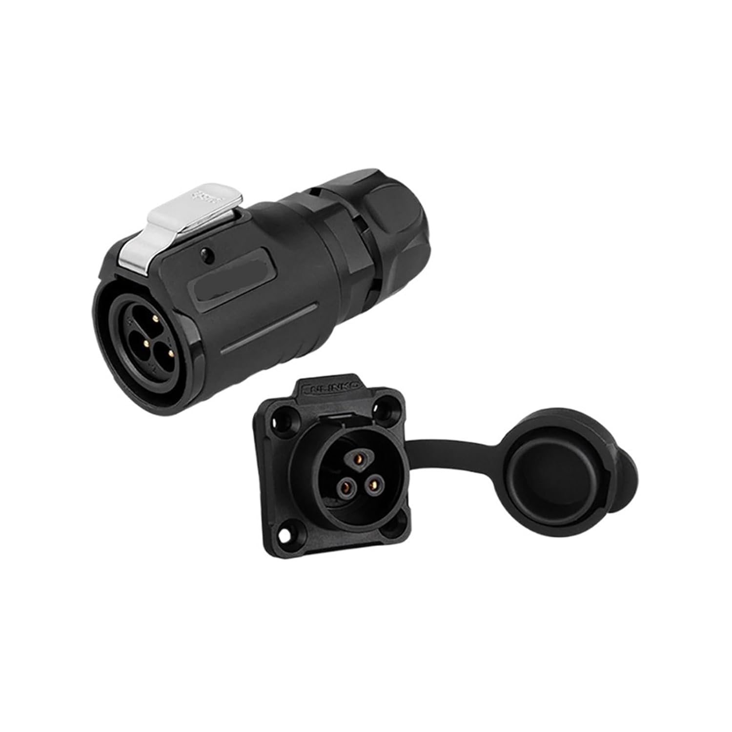 LP16 Plastic 3-pin M16 Aviation Docking Panel Socket Wire Connector Terminal Power Connector(Female Plug Set1)