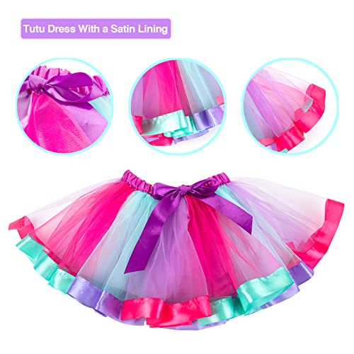 Birthday Girls Costume – Headband, Shirt, Tutu Skirt Dress, Satin Sash - Unicorn Gifts For Girls (Tt74, 6 Years) #TOP2