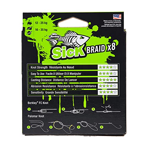 Berkley Sick Braid, 8 Strands Braided Fishing Line - Image 4