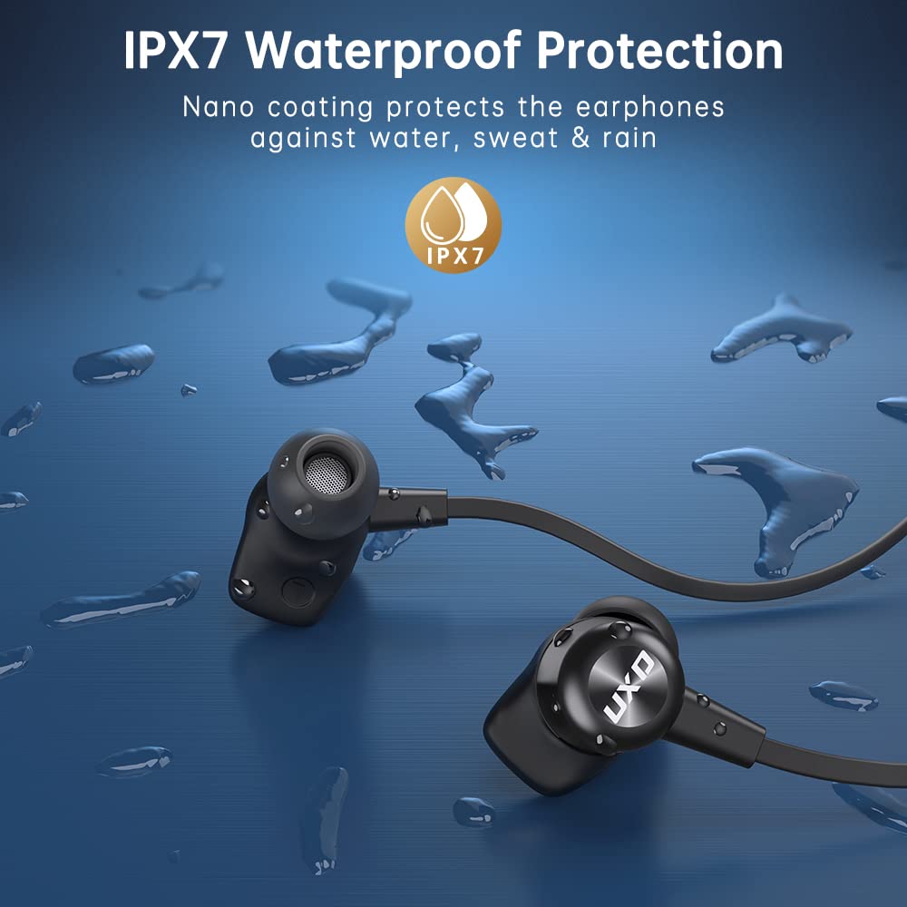 Cuffie Bluetooth, Auricolari Bluetooth Senza Fili, Auricolari Bluetooth con CVC 8.0 Microfono Incorporato, 20 Ore di Tempo di Utilizzo, IPX7 Impermeabili, Cuffie Bluetooth Sport, per Corsa, Fitness