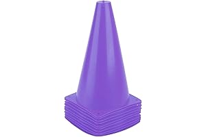 Set of 10-24 9" Pink Plastic Training Traffic Cone Set for Agility...