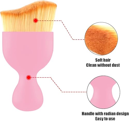 Miniatura 6 de Ajxn 1 cepillo de polvo para interior de automóvil, cepillo de nano fibra para detalles de hendiduras, cepillo de belleza para automóvil, cepillo