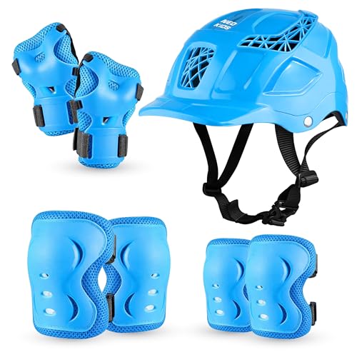 Image of JASPO Neo Kids Protective Gear Set | SX-4 | Knee Pads, Elbow Pads & Wrist Guards for Skating, Cycling & Skateboarding (Medium Size)