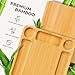 Combler Charcuterie Boards, Bamboo Charcuterie Board with Lid, Cheese Board with Buckle Locking, Sauce Grooves, Cutting Boards for Kitchen, House Warming Gifts New Home, Gifts for Women