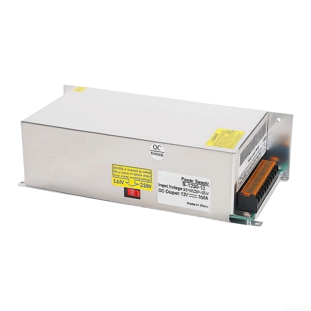 12V 100A Alimentatore 1200W AC-DC Industrial Argento