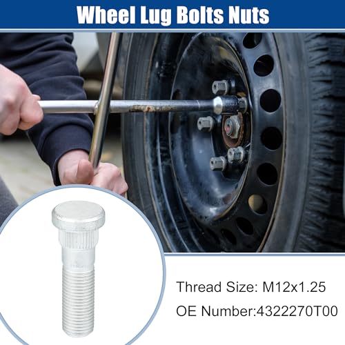 Image of ACROPIX M12x1.25 Wheel Lug Bolts Nuts Hub Assembly Wheel Stud Fit for Nissan Sentra 1995-2022 No.4322270T00 - Pack of 1