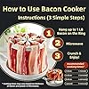 Microwave Bacon Cooker: Microwave Bacon Tray For Oven Bacon Cooker For Microwave Oven - Makes Crispy Bacon Strips Quicker - Reduces Grease For A Healthier Meal #3