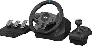 PXN V9 Racing Steering Wheel with Pedals & Shifter, 270°/900° Adjustable, Xbox Series X/S, PS4/3, PC, Switch Compatible