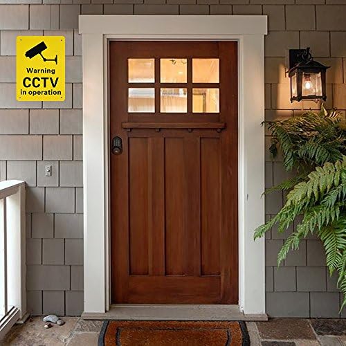 Austor Pre-Drilled CCTV In Operation Sign, Rigid Plastic Signs for Outdoor Use, 150 x 200 mm, 6 Pack
