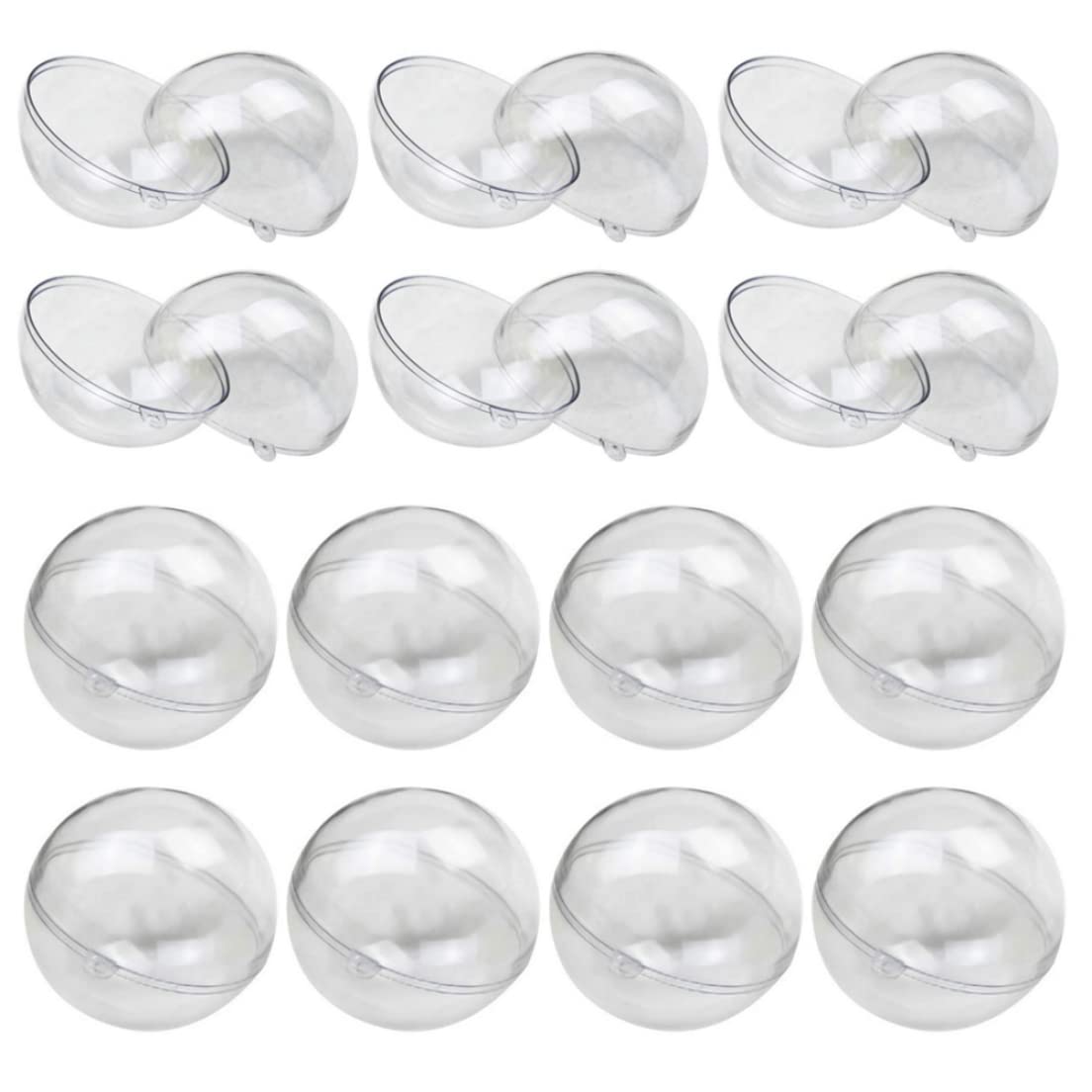 Boules transparentes remplissables plastique 7cm pour bricolage décoration Noël