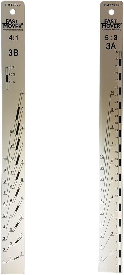 Fast Mover Tools, Paint Measuring Stick, Aluminium 5:3 & 4:1 Ratio, 1pc