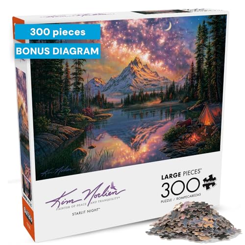 Buffalo Games Oversized Puzzle Starlit Night by Kim Norlien 300