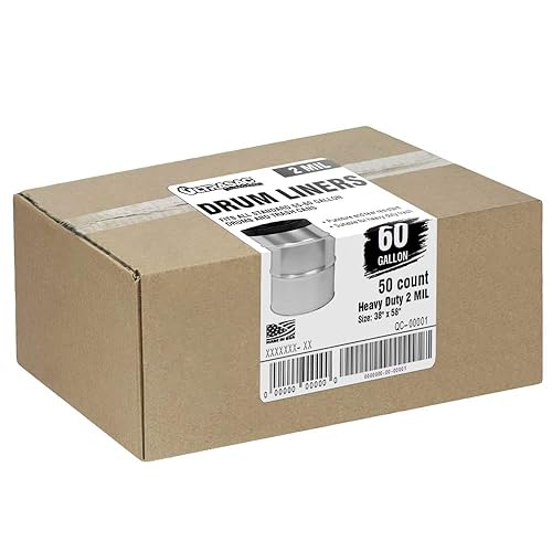 Ultrasac - Bolsas de basura resistentes de 55-60 galones, grandes, paquete de 50 con amarres, 2 mil, uso industrial, resistentes, de 38 x 58