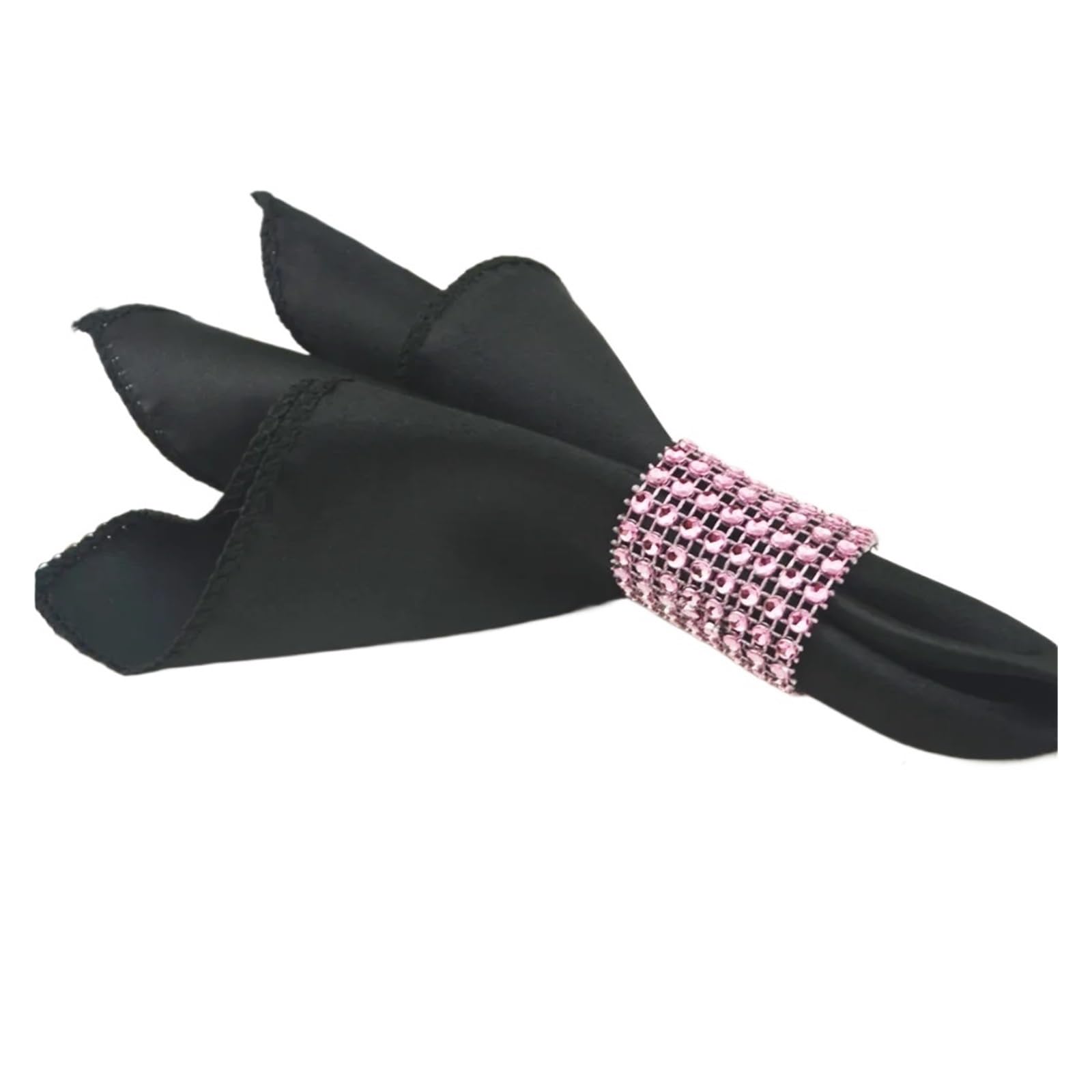 Cloth Dinner Table Napkins, Square Satin Dinner Napkins 50pcs Multicolor 30-50cm(Black-square 50cm)