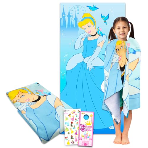 Disney Cinderella Bath Towel Set for Girls - Bundle with 27