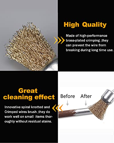 Rocaris R-114 15 Pack Brass Coated Wire Brush Wheel & Cup Brush Set thumb #2