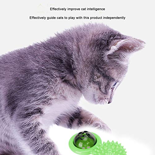 Brinquedo giratório para gatos, brinquedo giratório para gatos, moinho de vento, flexível, suave e a