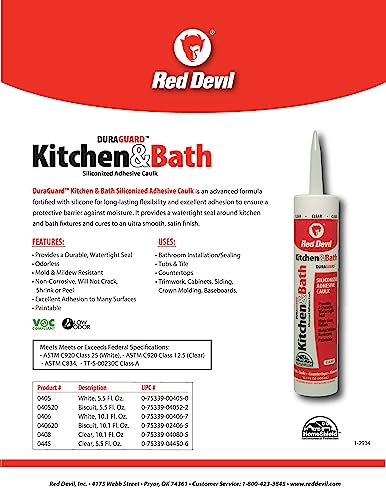 Red Devil Bundle Siliconized Acrylic Caulk 5.5oz x2 miniatura 3