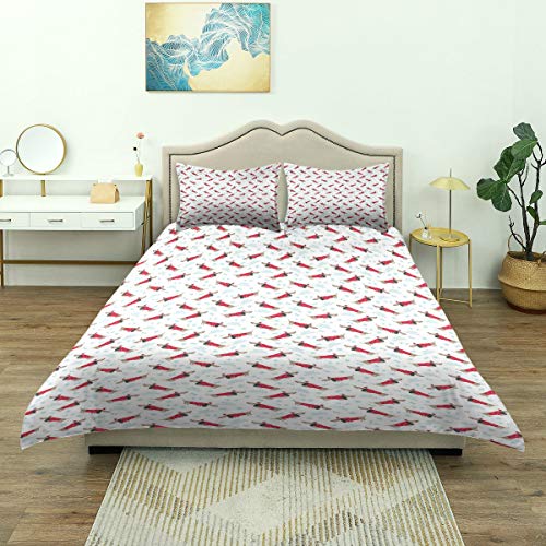 BEITUOLA Bedding Juego de Funda de Edredón,Perro de Salchicha Vestido
