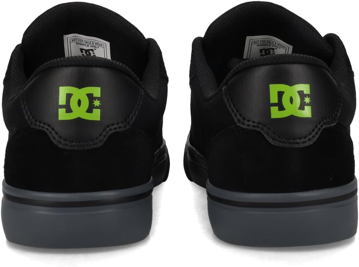 DC Men's Anvil Casual Skate Sneaker, Black/Lime, 11.5 - Image 3