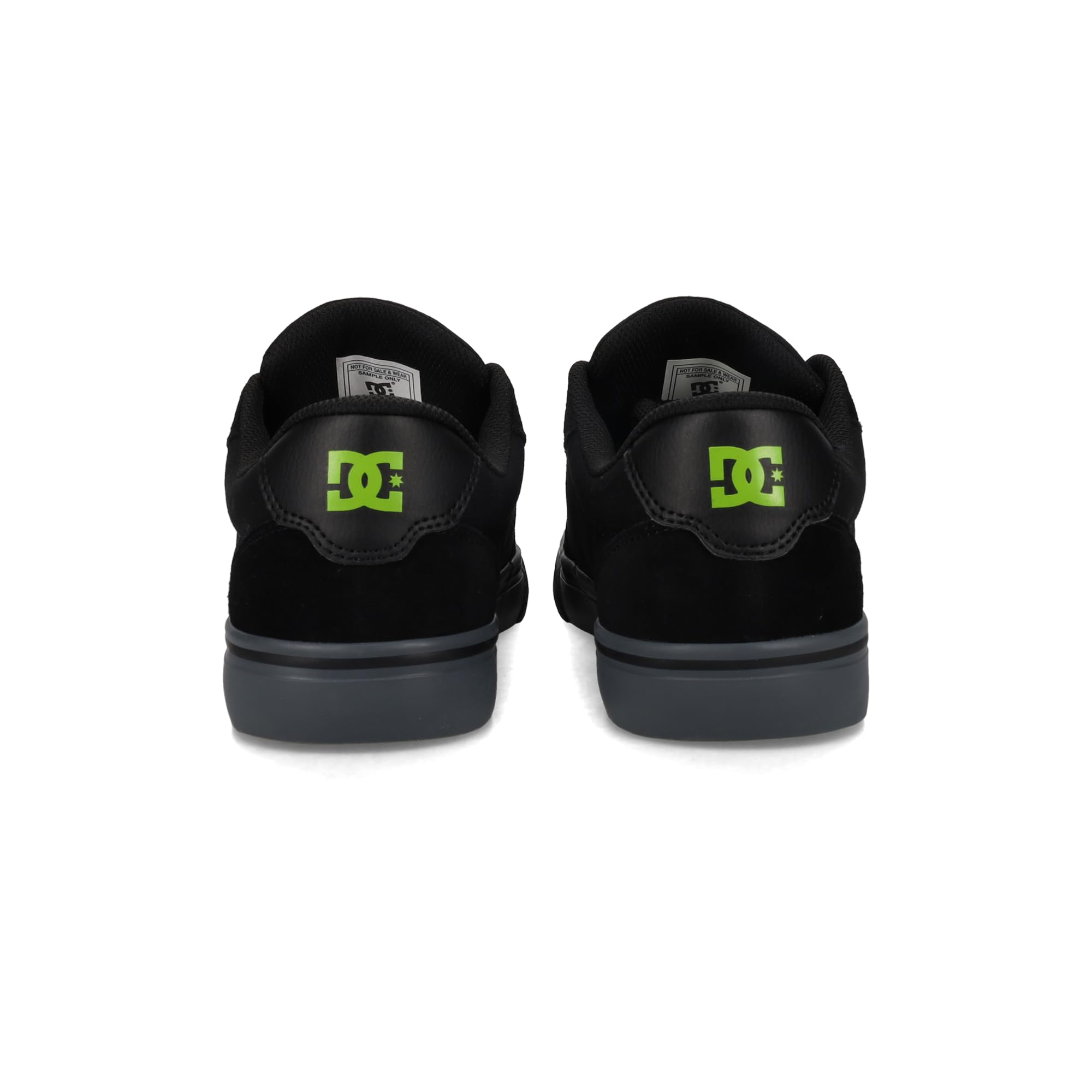 DC Men's Anvil Casual Skate Sneaker, Black/Lime, 14