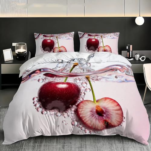 Housse de couette 2 personnes 220x240 microfibre parure de lit - 2