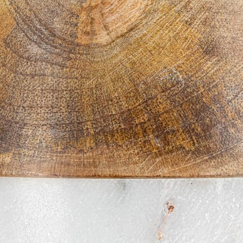 Mango Wood and Marble Bottle Holder - Image 4