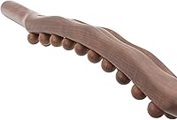 Vista 5 de Goodtar Guasha - Herramientas de madera para terapia de madera, raspado, masaje de drenaje linfático, doble fila de 20 cuentas, tratamiento