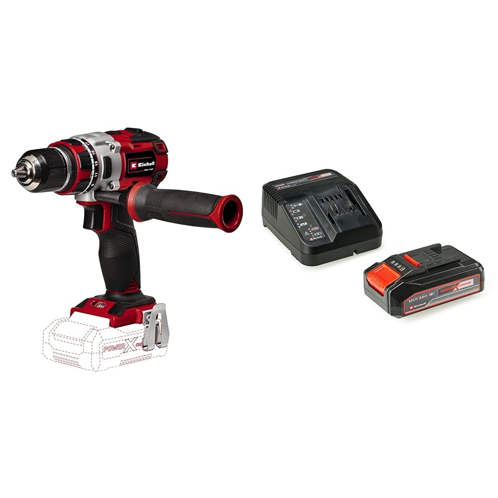 Einhell TE-CD 18 Li BL - Solo, Akülü Vidalama ve Einhell 18V 2,5 Ah PXC Starter Kit (Başlangıç Seti)