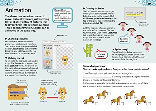 Image of Coding with Scratch Made Easy, Ages 5-9 (Key Stage 1): Beginner Level Scratch Computer Coding Exercises