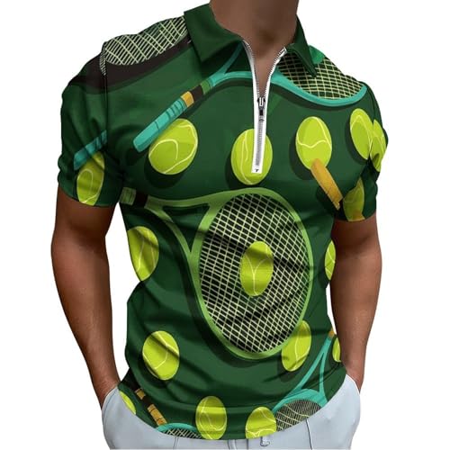 Polo Homme Manches Courtes à Col Zippé Design Minimaliste