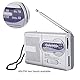 Bewinner AM/FM Multifunktions-Taschenradio mit Ausziehbarer Antenne, HD-Sound-Dualband-Kleinradio mit Teleskopantenne, 9 * 5,7 * 2,2 cm, Weiß