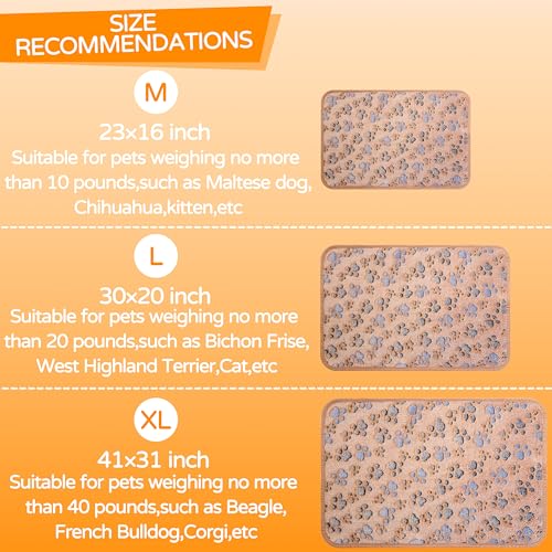 1 Pack 3 Blankets Premium Soft Fluffy Pet Flannel Blanket, Paw Printed Throw for Dogs, Cats and Puppies (Cute Paw Set, 30×20 inch, Pack of 3) - Image 6