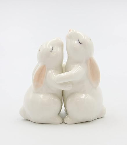Cosmos Gifts 21011 Hugging Rabbits Salero y pimentero Blanco