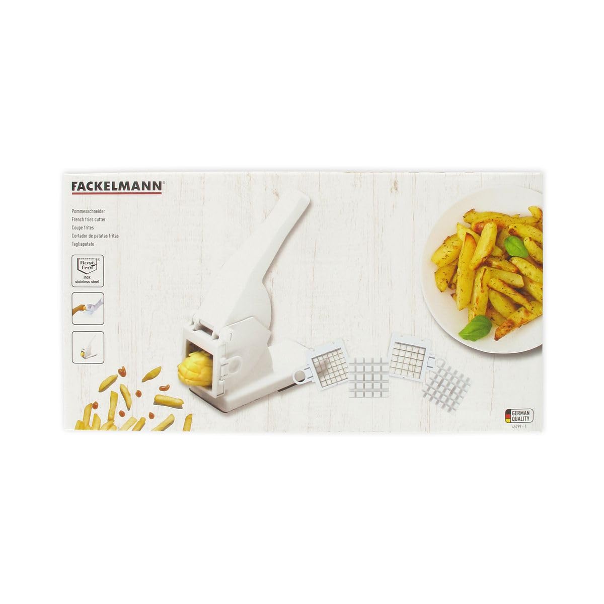 Fackelmann 45299, Tagliapatate con 2 griglie (da 25 e 36)