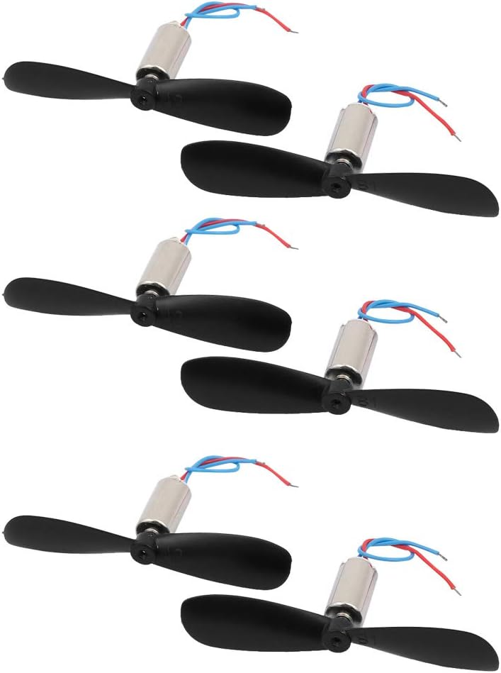 Aexit 3 Pair Electrical equipment DC 1.5V 20000RPM 6mmx12mm Coreless Motor w CW CCW Propeller for RC Helicopter