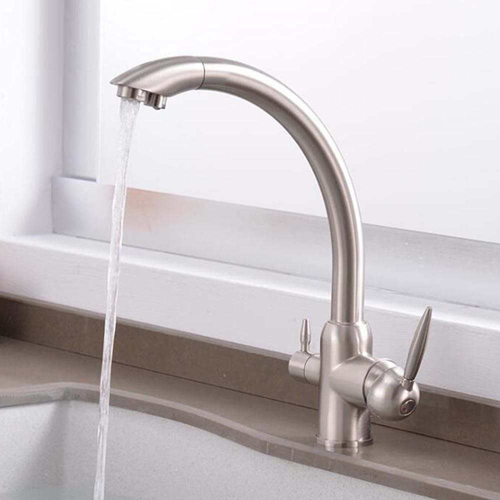 Robinet 3 voies eau filtrée et mitigeur chaud froid pour cuisine moderne