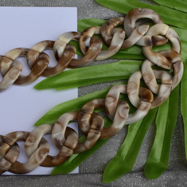 HONGE 4 x 3,3 cm creativo grande catena di resina di osso di pesce