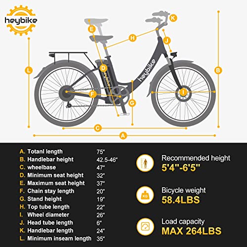 image for Heybike Cityscape Electric Bike 350W Electric City Cruiser Bicycle Up 