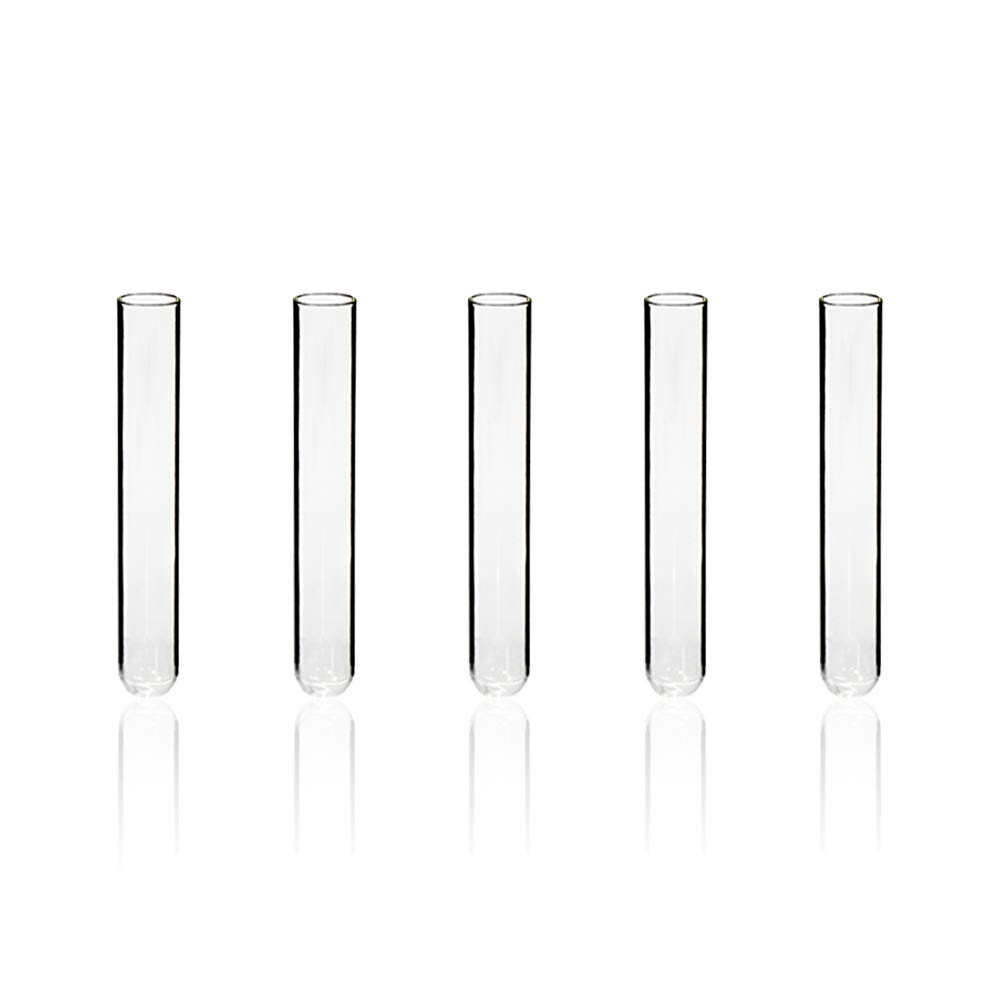 Labvida 50pcs of Vol.20ml Borosilicate Glass Test Tubes, 20x150mm with Round Bottom,LVH1002