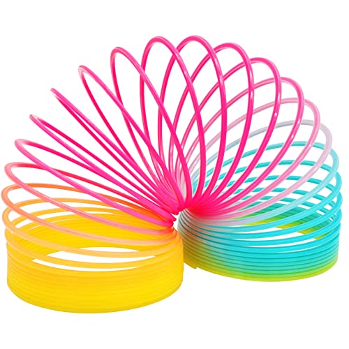 the dreidel company plastic multicolor coil spring goody bag fillers party favor for kids 334 inches 80mm single