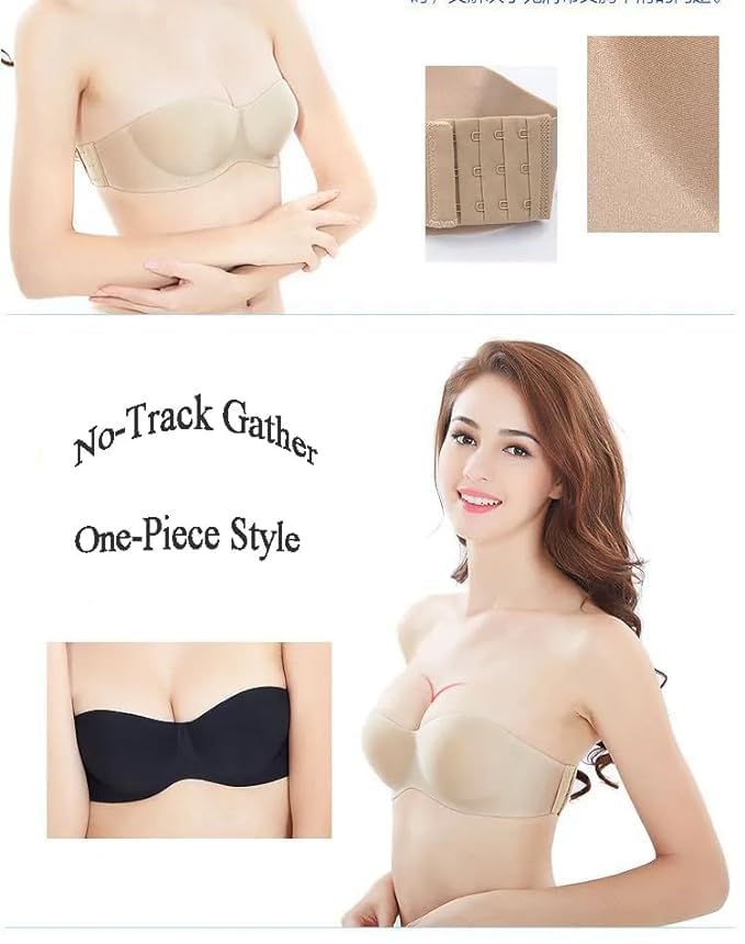 Image of Fashiol Silicone Lightly Padded Wire Free Stick-On Bra for Women and Girls (Pack of 1)