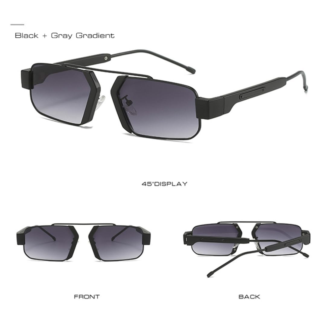 Okulary przeciwsłoneczne retro Fashion Clear Ocean Gradient Lens Shades UV400