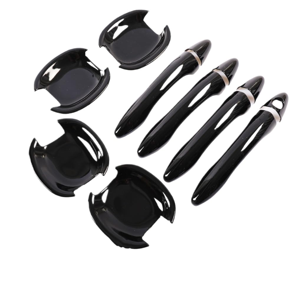 Hoping Car Door Handle Cover Trim Gloss Black Compatible with Optima K5 TF MK3 2011 2015(Handle-Bowl 0 Button)